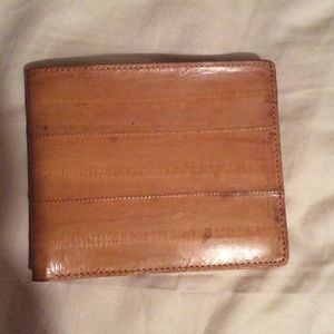 Eel skin wallet.